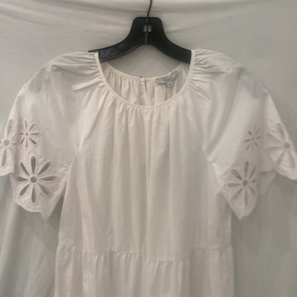 Rails Arielle dress white tiered flower eyelet shirt dress NWT $248 XS - Picture 5 of 8